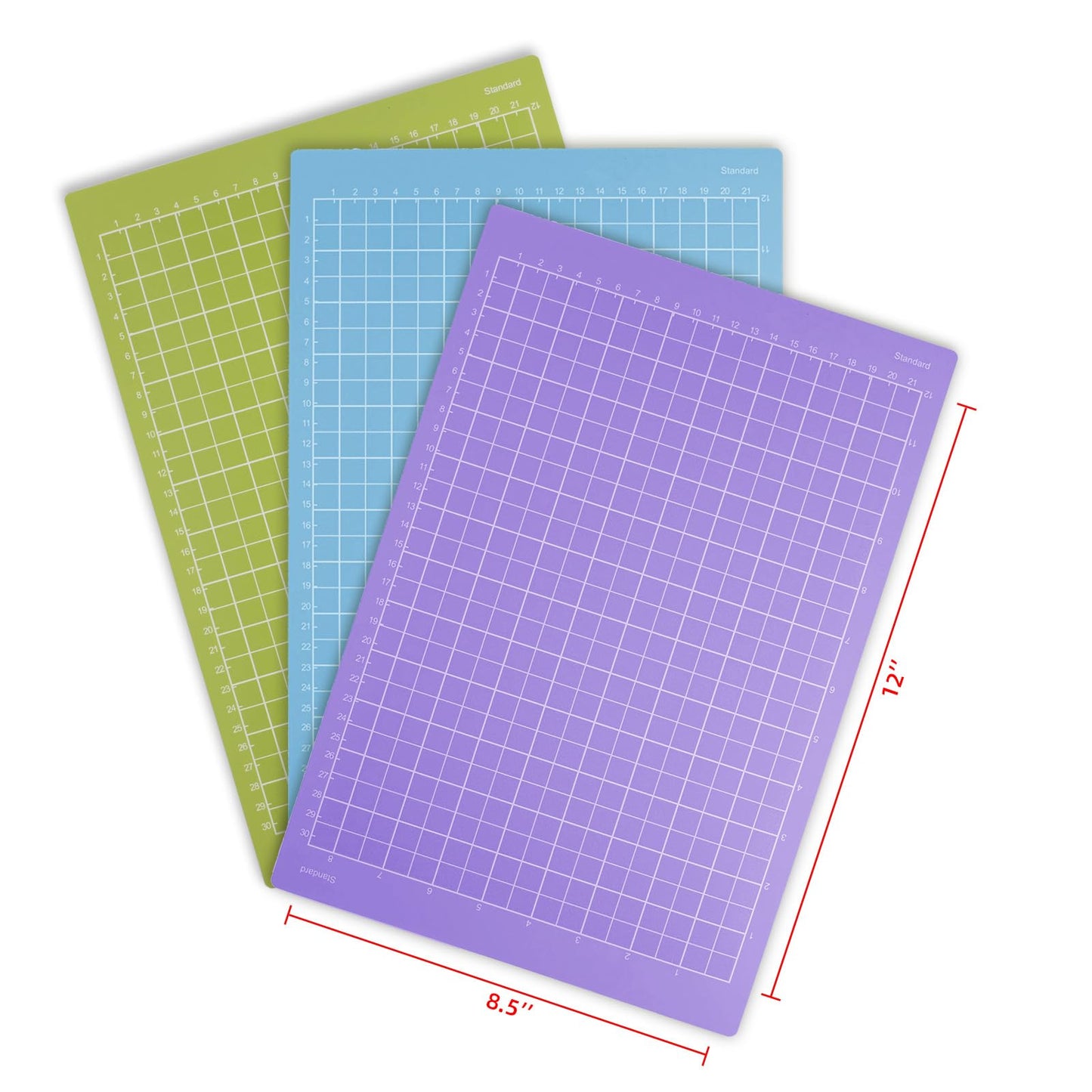 Srunffe Cutting Mats Set for Cricut Joy Xtra, 4 Pack 8.5" x 12" (StandardGrip, StrongGrip, LightGrip) and Card mat 4.75" x 6.65", Adhesive Cutting - WoodArtSupply