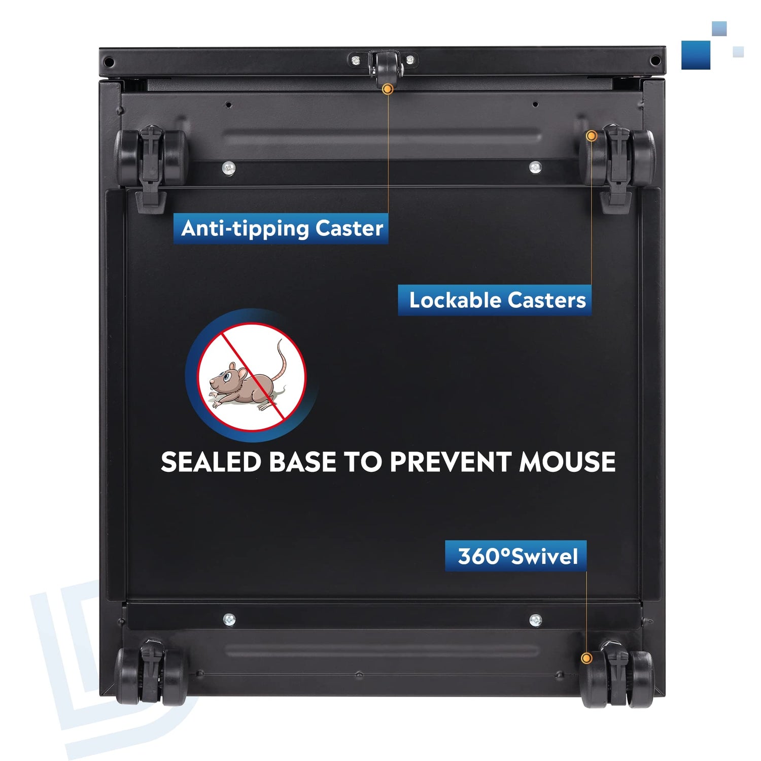 DEVAISE 3 Drawer Mobile File Cabinet with Lock, Under Desk Metal Filing Cabinet for Legal/Letter/A4 File, Fully Assembled Except Wheels, Black DEVAISE