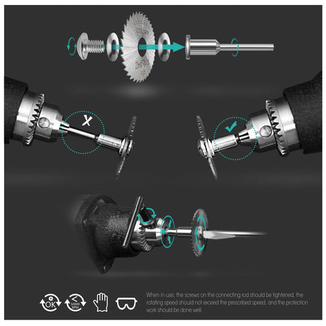 Kuenuilr Cutting Wheel Set Compatible with Plastic 36pcs for Rotary Tool, HSS Circular Saw Blades 6pcs, Resin Cutting Discs 20pcs, 545 Diamond Kuenuilr