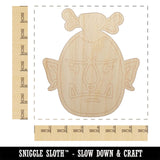 Orc Female Character Face Unfinished Wood Shape Piece Cutout for DIY Craft Projects - 1/8 Inch Thick - 6.25 Inch Size Sniggle Sloth