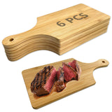 6 Pcs Mini Charcuterie Boards,11x5 Inch Wood Cutting Board Bulk,Mini Cutting Boards For Crafts With Handle,Laser Engraving Cutting Board XINGTS