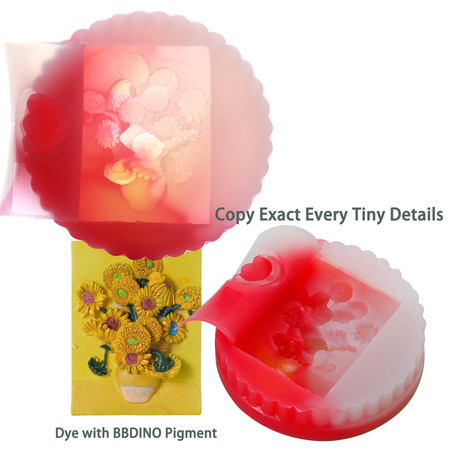 BBDINO Silicone Mold Making Kit 20A, Mold Making Silicone Translucent, Liquid Silicone for Mold Making 1:1 by Volume, Ideal for Casting Resin, Soap, BBDINO