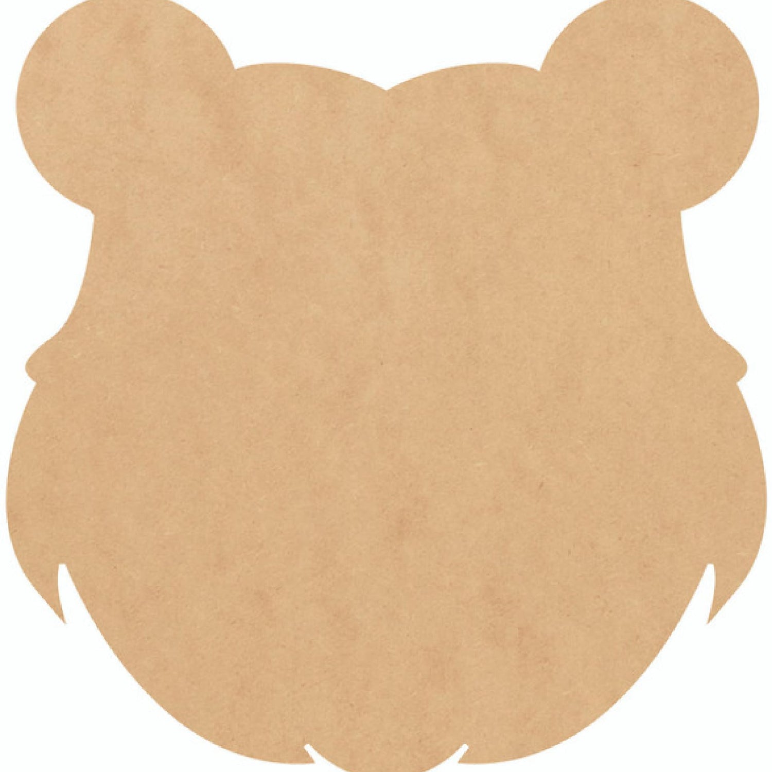 Wooden Bear Head Paintable 6" Cutout, Unfinished Wood MDF 1/8" Wall Animal Craft NEXTCraft