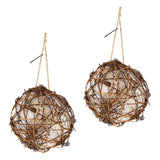 2PCS Globe Hummingbird Nesters - 2024 New Handmade Birdhouse and Birdhouse Materials, Hummingbird Nesting Houses Set, Hanging Bird Nesters for Wild Bagetool