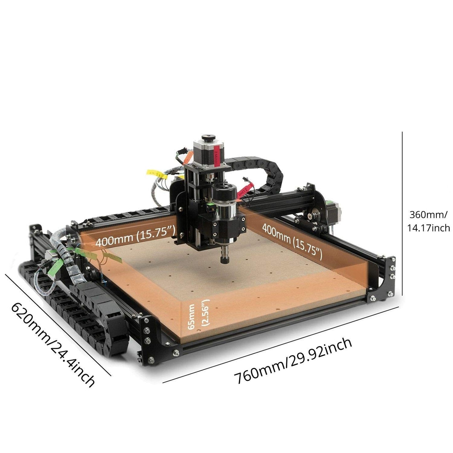 FoxAlien CNC Router Machine 4040-XE, 300W Spindle 3-Axis Engraving Milling Machine for Wood Metal Acrylic MDF Nylon Carving Cutting Arts and Crafts - WoodArtSupply