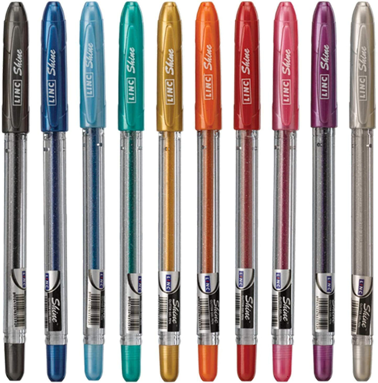 Shine glitter gel pen 10 pk - Assorted linc