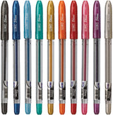 Shine glitter gel pen 10 pk - Assorted linc