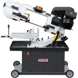 KAKA INDUSTRIAL BS-712R, 7"x12" Metal Band Saw, the bow can be swiveled between 45° and 90°Solid Design, Metal Cutting Band Saw, High Precision Metal KAKA INDUSTRIAL