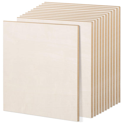 4 Pack 12 x 12 Inch Basswood Sheets for Crafts 12mm-1/2 Thick Unfinished Plywood Boards Blank Wood Square Sheets for DIY Projects, Painting, Wood