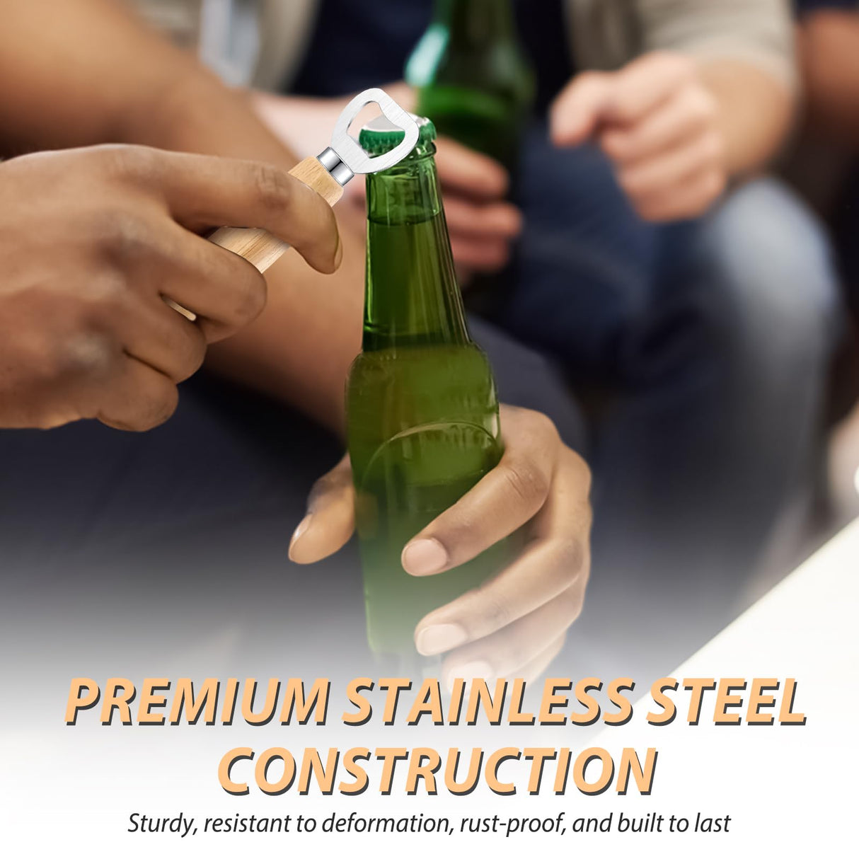 24pcs Bottle opener Beer Opener with Wooden Handle for engraving Cider Wine Bottle Opener Party Wedding Gifts YFANITI