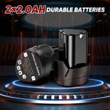 Avhrit Cordless Car Buffer Polisher kit w/ 2x2000mAh 12V Batteries, 6 Inch Car buffer Waxer Kit w/ 6 Variable Speed & Extra 26 PCS Attachments, Avhrit