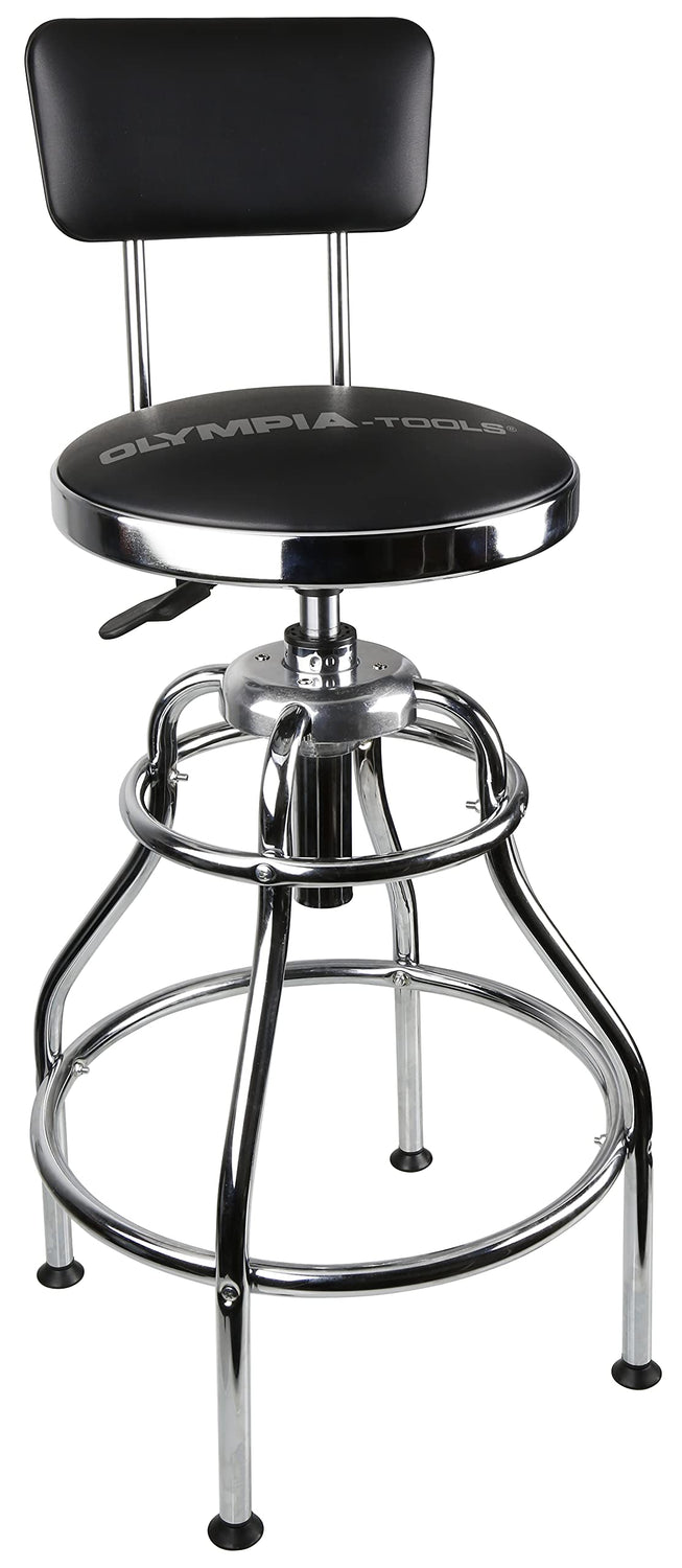 Olympia Tools 82-738 Adjustable Hydraulic Work Stool, Black Olympia Tools