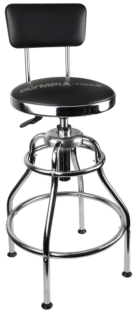 Olympia Tools 82-738 Adjustable Hydraulic Work Stool, Black Olympia Tools
