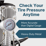 Asani 12V Air Compressor - Portable & Compact Tire Pump, 150 PSI Heavy-Duty Double Cylinder Tire Inflator with LED Flashlight, Ideal for SUVs, Asani