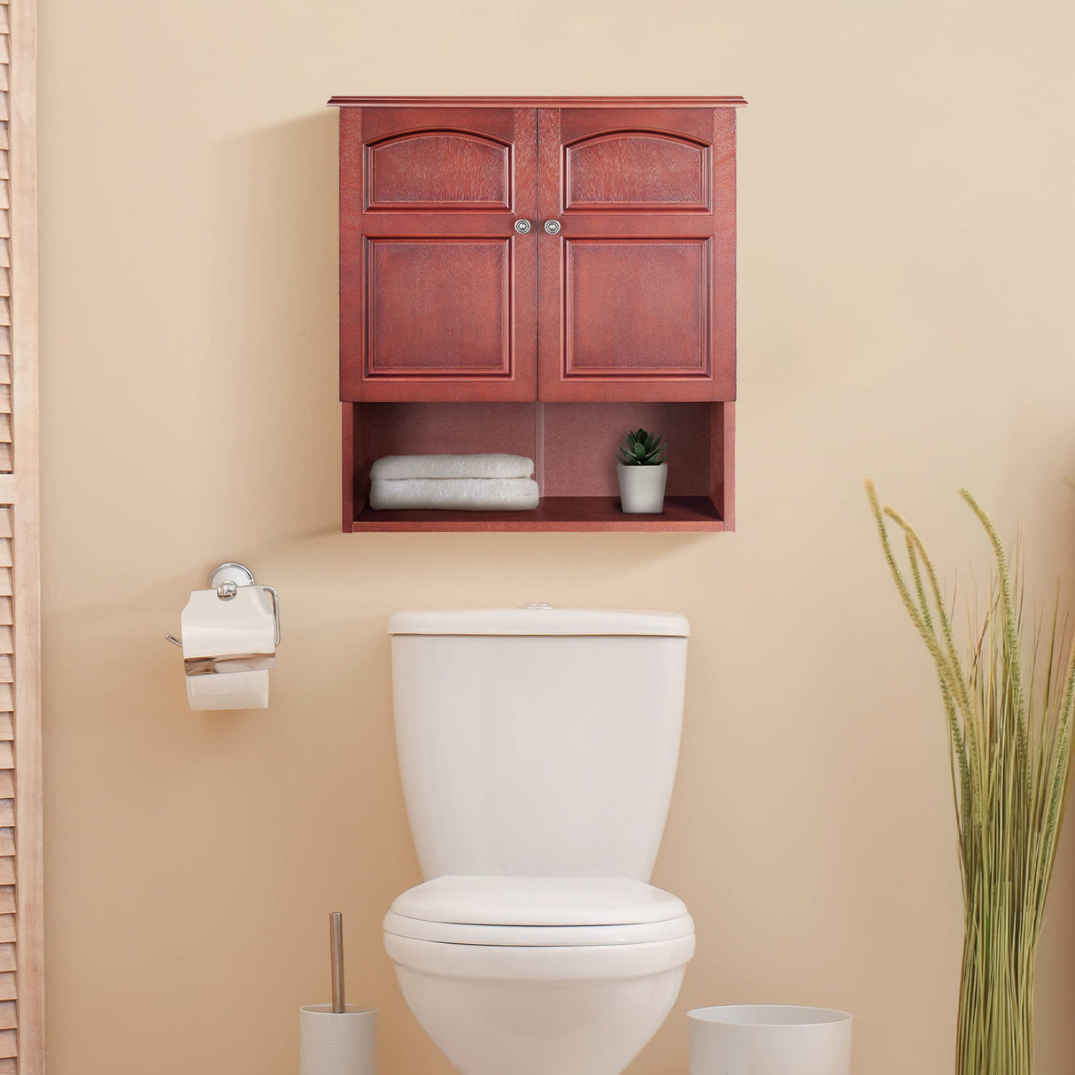 Teamson Home Martha 22.25 in. x 25 in. 2-Door Removable Wall Cabinet with Interior Adjustable Shelf for Storage Solutions in Bathrooms, Kitchens, Teamson Home