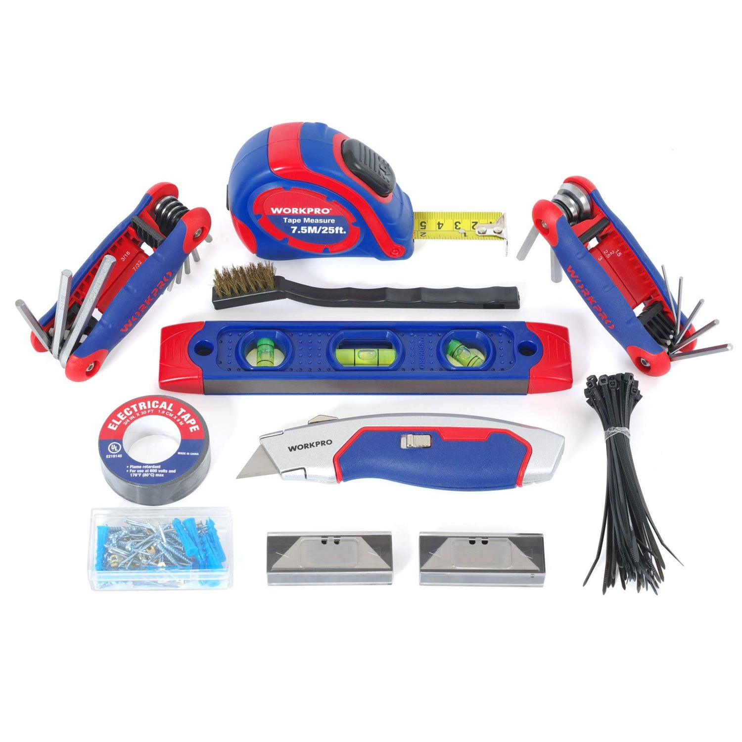 WORKPRO 322-Piece Home Repair Tool Kit With Carrying Bag - Basic Household Hand Tools WORKPRO