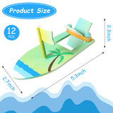 DIY Wooden Boat Kits Wooden Sailboat Blank Craft Rubber Band Paddle Boat Paint and Decorate Summer Wooden Boat Model for Kids Handmade DIY School BBTO