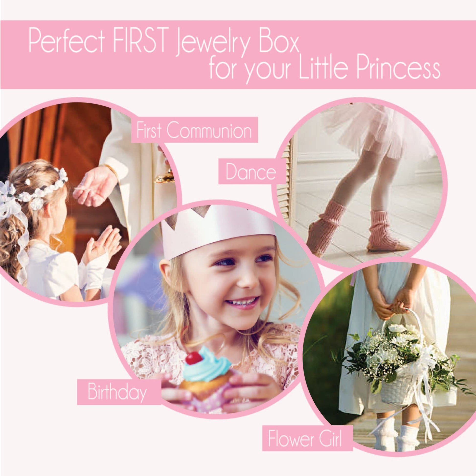 My Bambino Personalized Stemmed Flower Lift Top Jewelry Box - WoodArtSupply