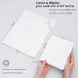 ARTEZA Watercolor Art Paper Foldable Canvas Pad, 7x8.6 Inches, 20 Sheets, DIY Frame, Acid-Free Heavyweight Paper Pad, 140lb/300 GSM, Art Supplies for ARTEZA