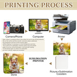 Ziliny 24 Pcs Sublimation Coasters 4 x 4 Inch Hardboard Coaster Cork and MDF Blank Coasters Sublimation Car Coasters Heat Press Parts Accessories for Ziliny