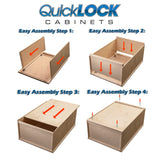 Quicklock RTA (Ready-to-Assemble) Winding River Collection - 30" Tall Wall Kitchen Cabinets | Particle Board | Made in America | Soft Close Hardware Quicklock Cabinets