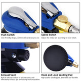 ZHONG AN 5 inch Pneumatic Orbital Sander, Daul Action Air Sander with Hook and Loop Sanding Pad for Woodworking, Autobody Work ZHONG AN