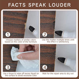 DEWEL Furniture Markers Touch Up, Upgrade Wood Furniture Repair Kit, Premium Wood Scratch Repair Markers and Wax Sticks for Wood Stains Scratches DEWEL