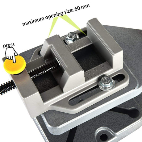 AMYAMY Aluminum Drill Press Vise (Silver) AMYAMY