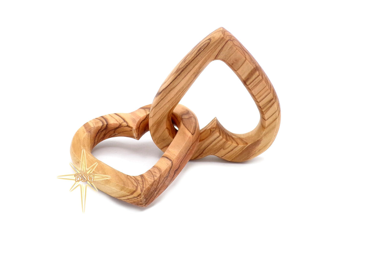 Customized Gifts, Olive Wood Hearts, Personalized Valentines Day Gift, Together Forever, Unique and Cute for Engagement, Wedding, Anniversary, Dacaret Factory