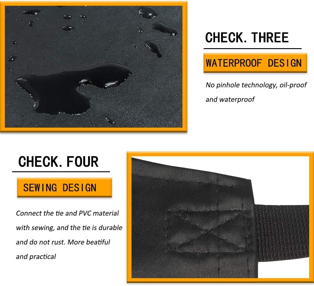 Homsolver Waterproof Apron,35" Heavy Duty Rubber Vinyl Dishwashing Apron,Lab Industrial Chemical Butcher Apron,Dish Apron Homsolver