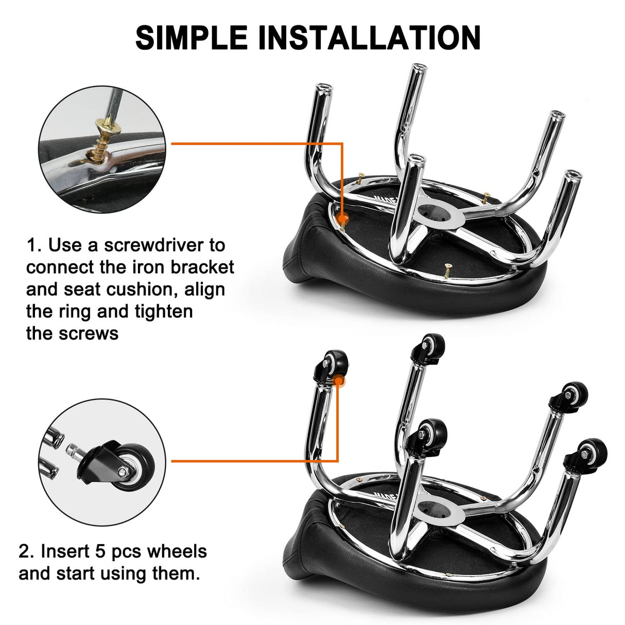 FLOLXNB Low Height Rolling Stool with Back, Low Height Rolling Chair, Low Stool with Wheels for Garage Shop Home Office,L FLOLXNB