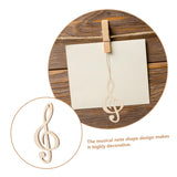 TEHAUX 10pcs Home Decor Wood Door Sign DIY Wooden Craft Musical Theme Party Favor Wood Centerpieces Wooden Slices Music Note Cutouts Wood DIY Craft TEHAUX