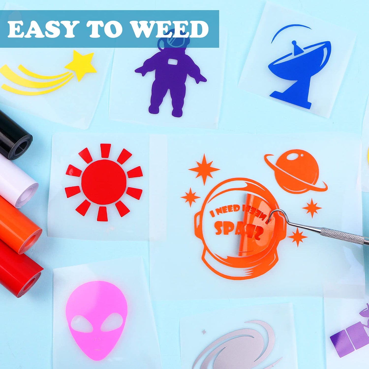 HTVRONT Permanent Vinyl for Cricut-12 Pack 12 Inch by 5 Feet Permanent Vinyl Rolls, Adhesive Vinyl for Cricut，Silhouette, Cameo Cutters, Signs, HTVRONT