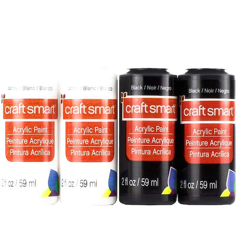 Craft Smart Acrylic Paint Sets- Black & White Acrylic Paint Value Set by Craft Smart. Craftsmart