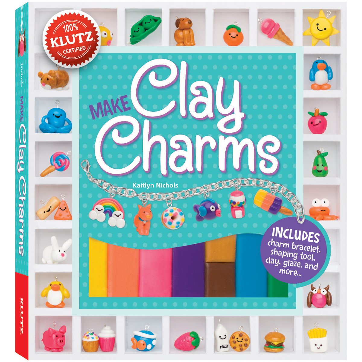 (None, Multicolor) - Klutz Make Clay Charms Craft Kit