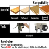 Vouyar 3 Inch Forstner Drill Bit, Triple-Flute Carbide Tipped Forstner Bit for Hard Wood, Soft Wood, Veneered Plywood, Plastic, Drilling Hole Saw Vouyar