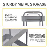 TOOLF 3-Tier Rolling Cart, Metal Utility Cart with Lockable Wheels, Storage Craft Art Cart Trolley Organizer Serving Cart Easy Assembly for Office, TOOLF
