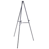 U.S. Art Supply 66" High Showroom Black Aluminum Display Easel and Presentation Stand - Large Adjustable Height Portable Tripod, Holds 25 lbs - Floor US Art Supply