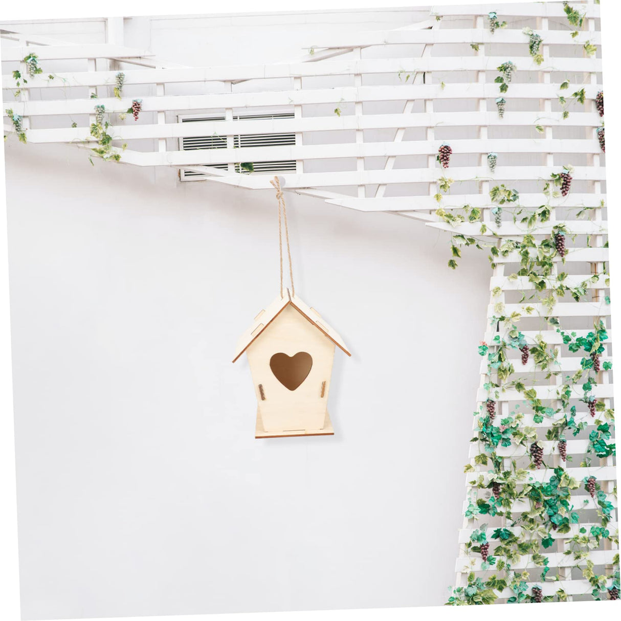 FUNOMOCYA 2pcs Wooden Bird House Decorative Bird Houses Kids playset Outdoor Outside Kids Toys Unfinished Wood Birdhouse Unpainted Wooden Birdhouses FUNOMOCYA