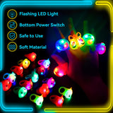 Wakestar - 24 Pack LED Light Up Bumpy Rings Party Favors For Kids Prizes Box Toys For Birthday Classroom Rewards Treasure Box Prizes Toys Glow Party Wakestar