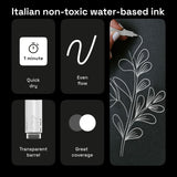 ARTISTRO White Paint Pen for Rock Painting, Stone, Ceramic, Glass, Wood, Tire, Fabric, Metal, Canvas. Set of 5 Acrylic Paint White Marker Water-based ARTISTRO