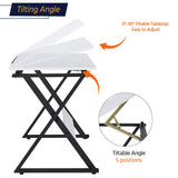 Yaheetech Drafting Table for Artists Art Desk Drawing Painting Studying Table w/Tilted Tabletop Art Craft Work Station for Adults Home Office School Yaheetech