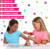 GirlZone Temporary Glitter Tattoos Kit for Girls, 33 Fun Pieces in 1 Sparkly Glitter Tattoos for Kids Kit, Easy to Apply and Remove Glitter Tattoo GirlZone