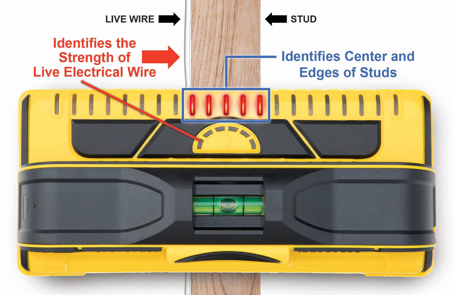 Franklin Sensors ProSensor M210 Professional Stud Finder with 13-Sensors for The Highest Accuracy Detects Wood & Metal Studs with Incredible Speed, - WoodArtSupply