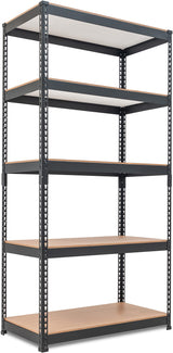 HOMEDANT 5 Tier Laminated Metal Shelving Unit Adjustable Garage Storage Utility Rack Heavy Duty Shelves Organization Multipurpose Shelf Warehouse HOMEDANT