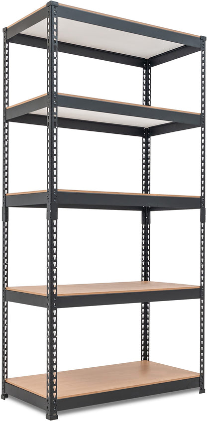 HOMEDANT 5 Tier Laminated Metal Shelving Unit Adjustable Garage Storage Utility Rack Heavy Duty Shelves Organization Multipurpose Shelf Warehouse - WoodArtSupply