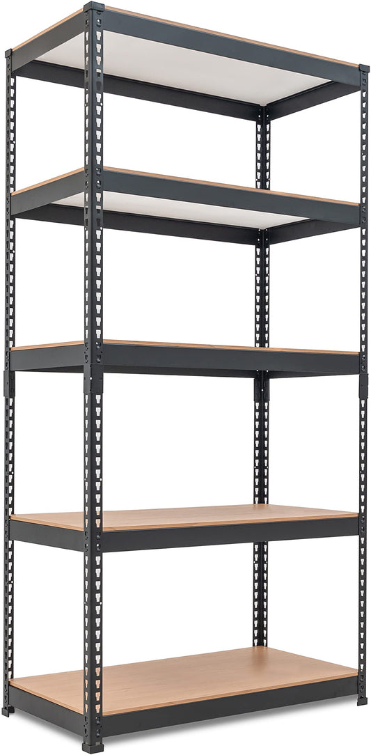 HOMEDANT 5 Tier Laminated Metal Shelving Unit Adjustable Garage Storage Utility Rack Heavy Duty Shelves Organization Multipurpose Shelf Warehouse - WoodArtSupply