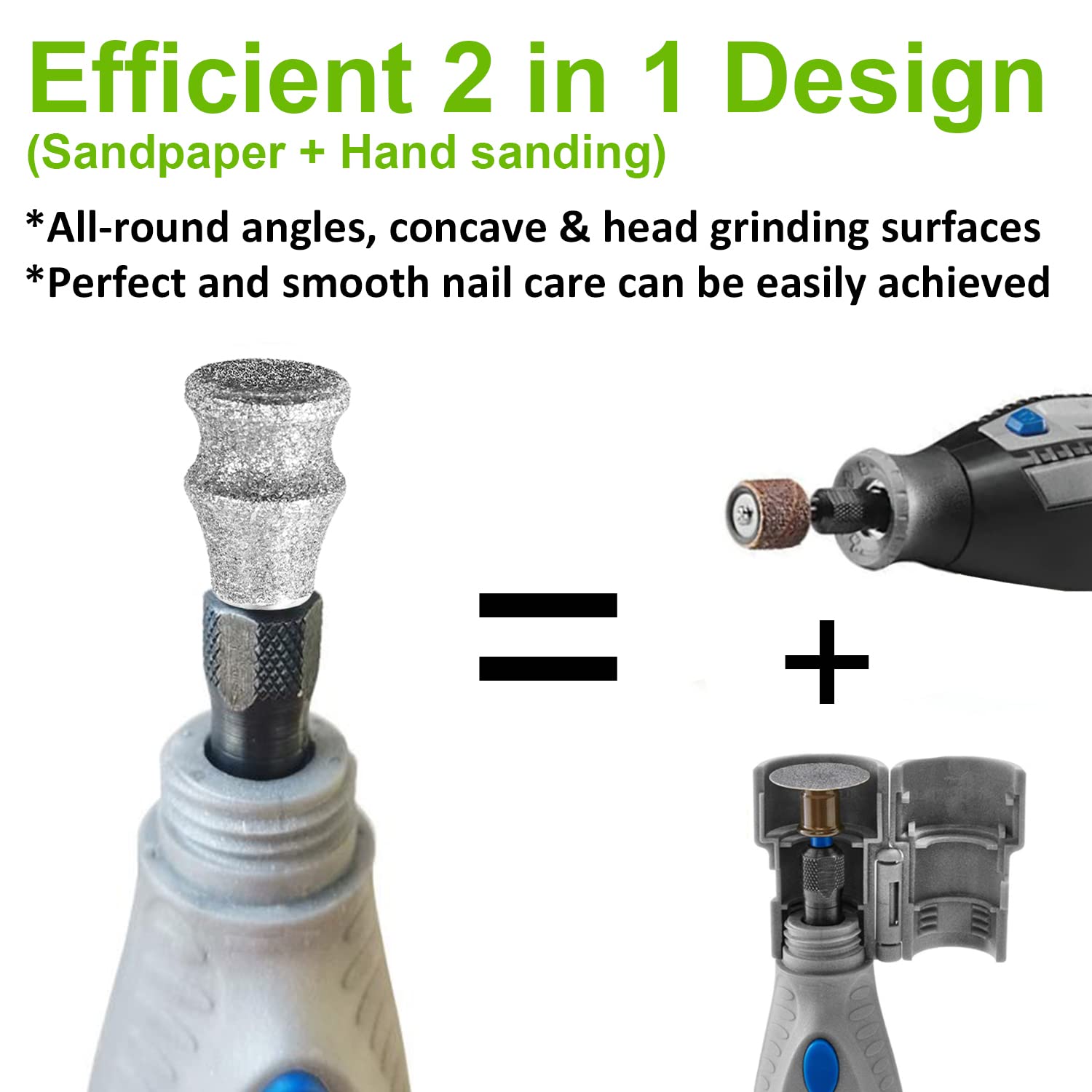 PLATGO Diamond Dremel Dog Nail Grinder Attachment, Diamond Rotory Bit for Dogs&Pets Nail Care, 1/8'' Pet Nail Grinder Wheel Work with Dremel Sanding PLATGO