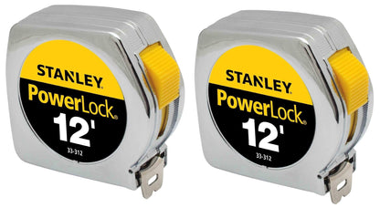 Stanley Hand Tools 33-312 3/4" X 12' PowerLock Professional Tape Measure (2 Pack)