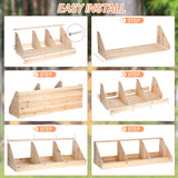 Nosiny Triple Nesting Boxes Wood Chicken Nesting Box 3 Compartment Room Hen Chicken Laying Boxes Versatile Use Easy Assemble for Duck Poultry, 37.4 x Nosiny
